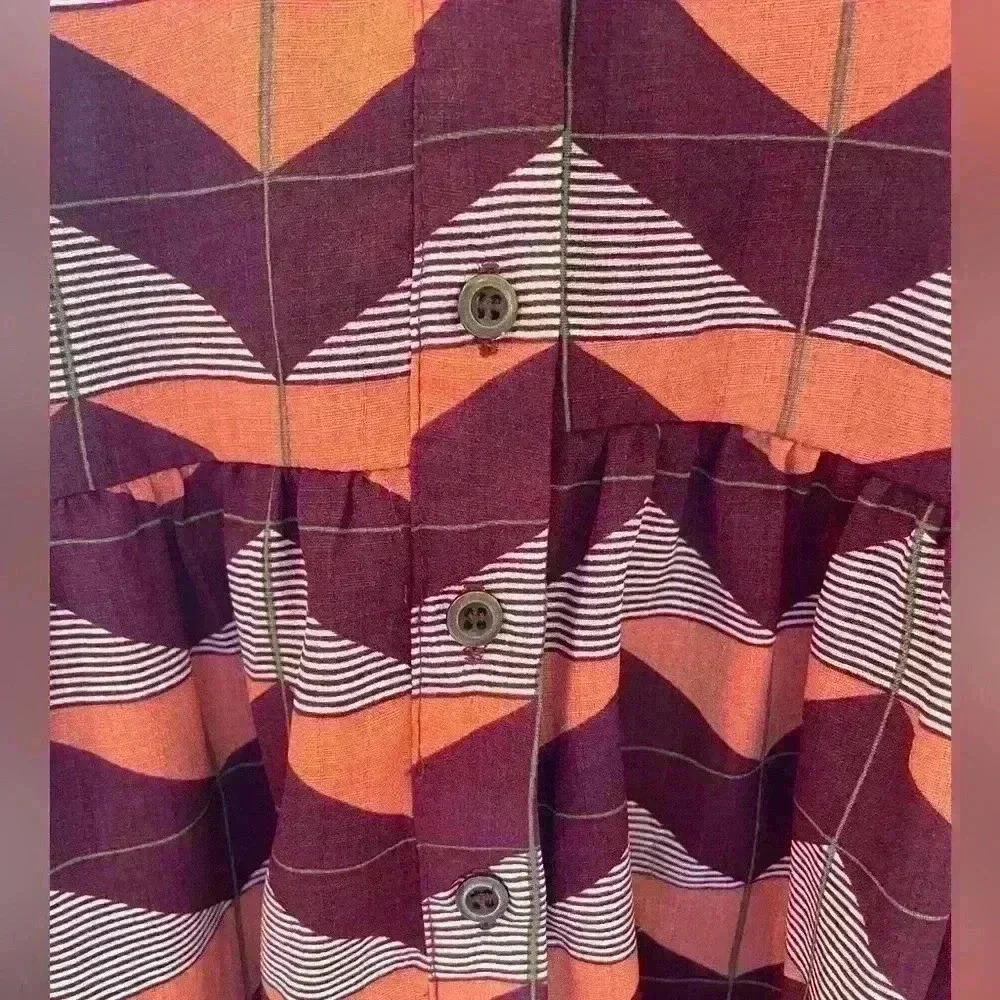 Entro Blouse Size Small Flowy Button Up Longer Blouse - Picture 3 of 10